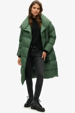 Superdry Vrouwen Lange Pufferjas Grootte: 40