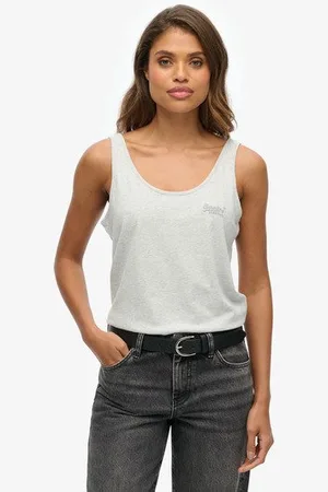 Superdry Vrouwen Klassiek Hemdje van Biologisch Katoen Grootte: 42