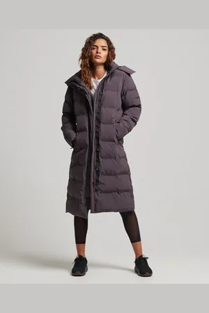 Superdry Sport Lange Gewatteerde Train jas Grootte: 40