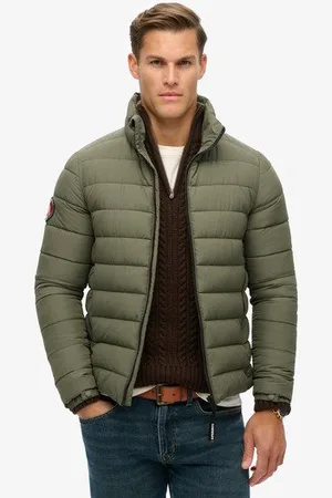 Superdry Mannen Fuji Gewatteerde jas met Borduursel Grootte: Xxl