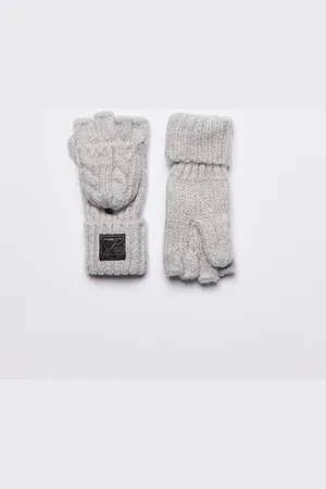 Superdry Vrouwen Tweed Handschoenen met Kabelpatroon Grootte: 1SIZE
