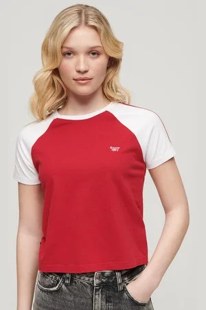 Superdry Vrouwen Essential Retro T-shirt met Logo Grootte: 42