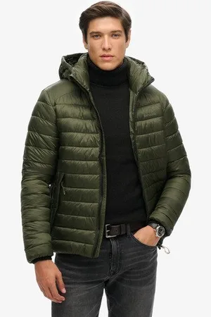 Superdry Mannen Gewatteerde Fuji Sport jas met Capuchon Grootte: S