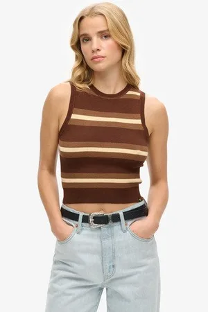 Superdry Vrouwen Fijngebreide Tanktop Grootte: 40