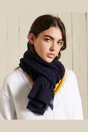 Superdry Vrouwen Luxe Colsjaal met Kabelpatroon Grootte: 1SIZE