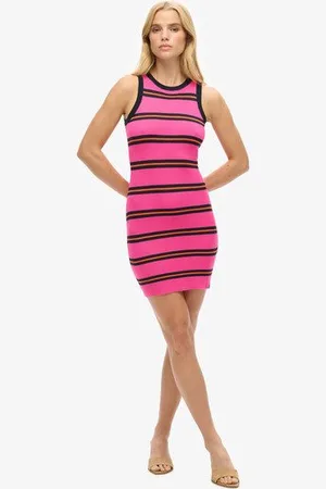 Superdry Vrouwen Fijngebreide Mini-tanktopjurk Grootte: 36