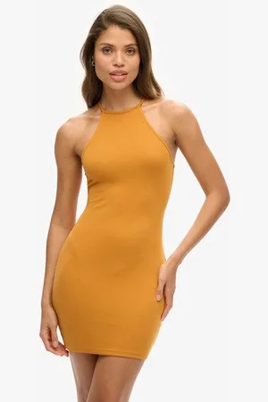 Superdry Vrouwen Strappy Racer Mini-jurk van Jersey Grootte: 38