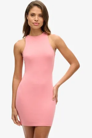 Superdry Vrouwen Jersey Mini-jurk met Gekruiste Bandjes Grootte: 42