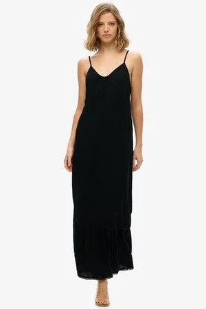 Superdry Vrouwen Cami Maxi-jurk Grootte: 42