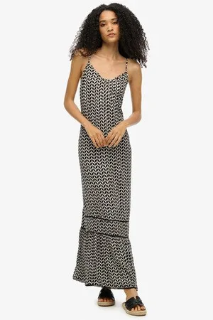 Superdry Vrouwen Cami Maxi-jurk Grootte: 38