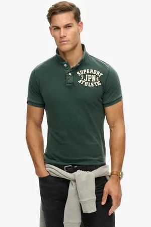 Superdry Mannen Vintage Athletic Poloshirt Grootte: XL