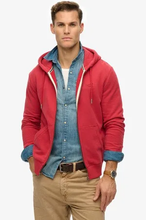 Superdry Mannen Essential Logo Hoodie met Rits Grootte: S