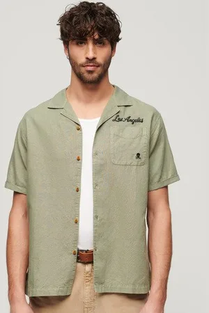 Superdry Mannen Resort Overhemd met Korte Mouwen Grootte: M