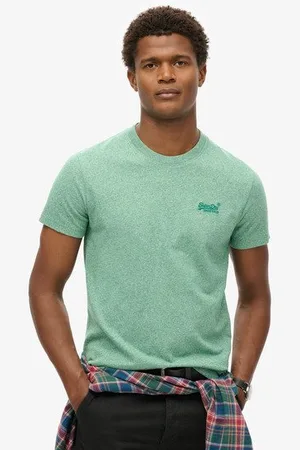 Superdry Mannen Essential T-shirt van Biologisch Katoen met Logo Grootte: M