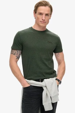 Superdry Mannen Essential T-shirt van Biologisch Katoen met Logo Grootte: Xxxl