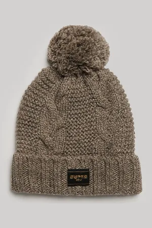 Superdry Vrouwen Kabelgebreide Beanie Grootte: 1SIZE