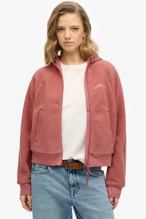Superdry Vrouwen Active Tech Fleece Hoodie met Lange Rits Grootte: 36