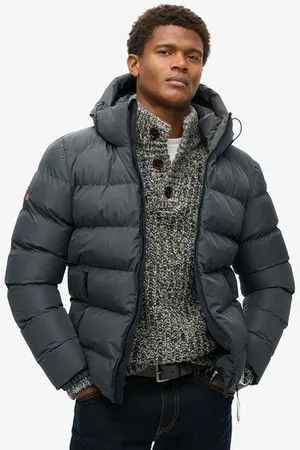 Superdry Mannen Sports Pufferjas met Capuchon Grootte: S