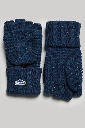 Superdry Vrouwen Gebreide Handschoenen met Kabelpatroon Grootte: 1SIZE