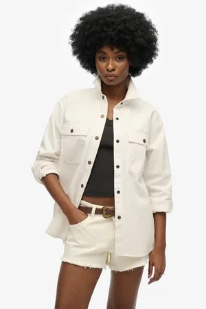 Superdry Vrouwen Workwear Overshirt Grootte: 34