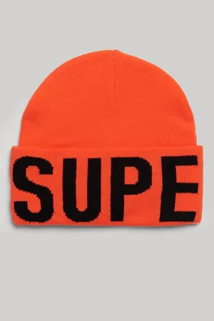 Superdry Vrouwen Gebreide Beanie met Merklogo Grootte: 1SIZE