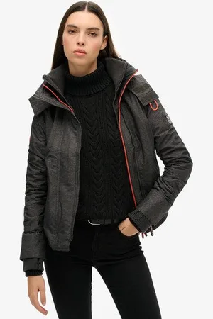 Superdry Vrouwen Pop Zip Arctic Sd-windcheater met Capuchon Grootte: 36