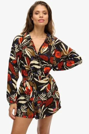 Superdry Vrouwen Vintage Beach Playsuit Grootte: 38