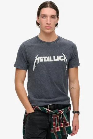 Superdry Mannen Metallica Limited Edition Band T-shirt Grootte: XL
