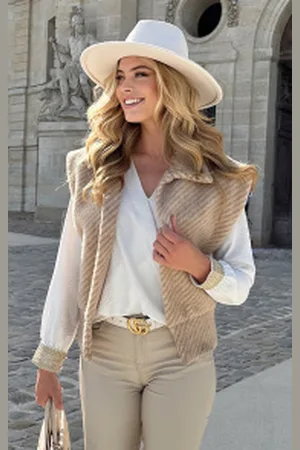 Fashion Musthaves Oversized Woven Gilet