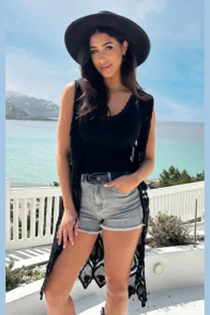 Fashion Musthaves Lang Gehaakt Gilet Boho