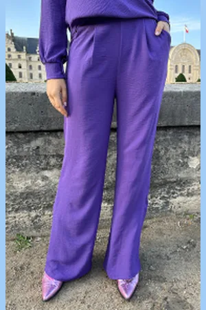 Fashion Musthaves Mila Pantalon Dark Purple Regular