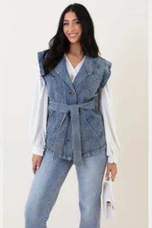 Fashion Musthaves Heart Denim Gilet Met Schouderdetail