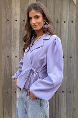 Fashion Musthaves Wrap Blazer Puff Long Sleeve
