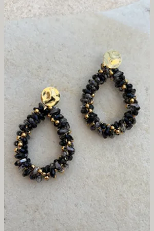 Fashion Musthaves Elegant Beads Oorbellen Gold Black
