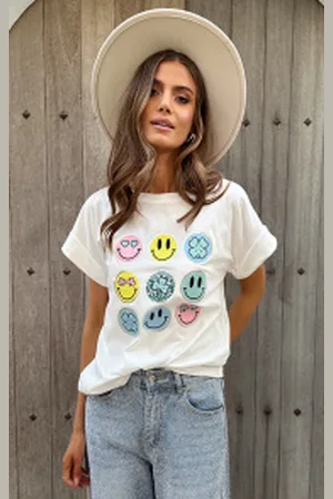 Fashion Musthaves T-Shirt Smiley Print