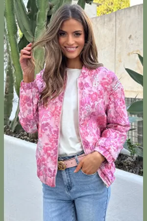 Fashion Musthaves Jacquard Roses Bomber Jacket