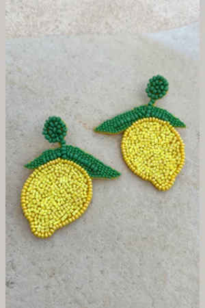Fashion Musthaves Lemon Beads Oorbellen Handmade