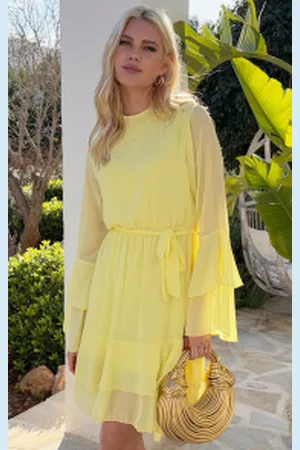Fashion Musthaves Atelier Ruffle Dress Butter Yellow