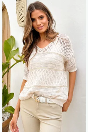 Fashion Musthaves Gehaakte Top Detail Lurex