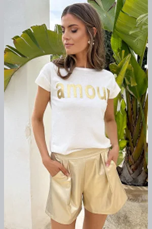 Fashion Musthaves Amour Metallic T-Shirt