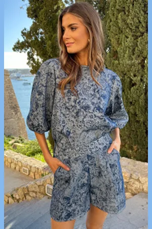 Fashion Musthaves Co-ord Denim Flower