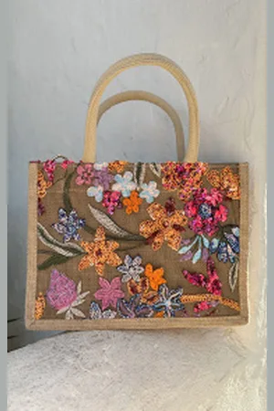 Fashion Musthaves Pailletten Flower Handtas