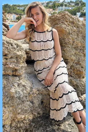 Fashion Musthaves Cropped Top Crochet Zwart