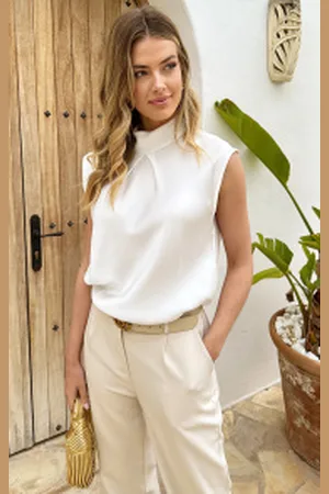 Fashion Musthaves Satin Col Top