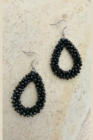 Fashion Musthaves Oval Black Oorbellen