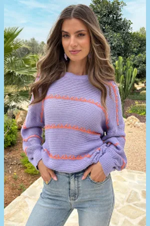 Fashion Musthaves Boho Striped Sweater Cotton