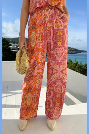 Fashion Musthaves Wide Leg Broek Print