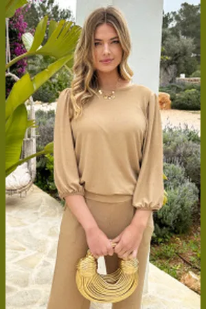 Fashion Musthaves Limited Mila Puff Sleeve Top Lurex