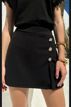 Fashion Musthaves Button Detail Skort