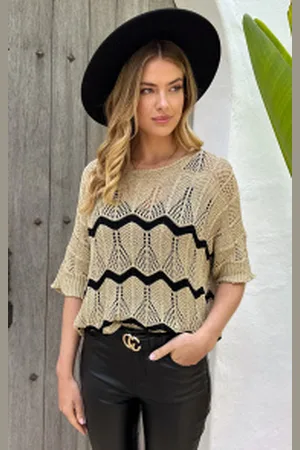 Fashion Musthaves Lurex Top Gehaakt